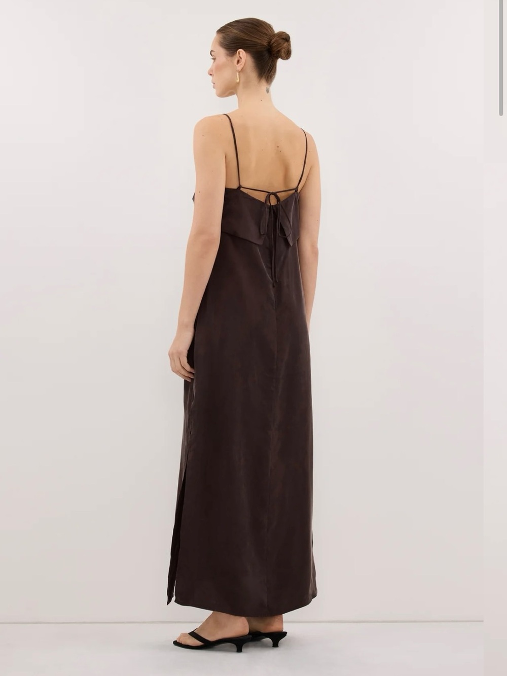 DISSH NWT Ida Plum Choc Cupro Midi Dress - Picture 2 of 6